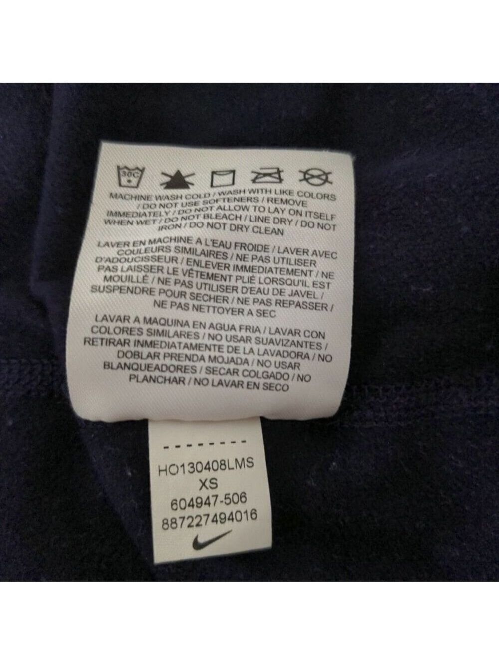 Nike Pro Hyperwarm Women's Top Purple XS Side Tie - Picture 5 of 5